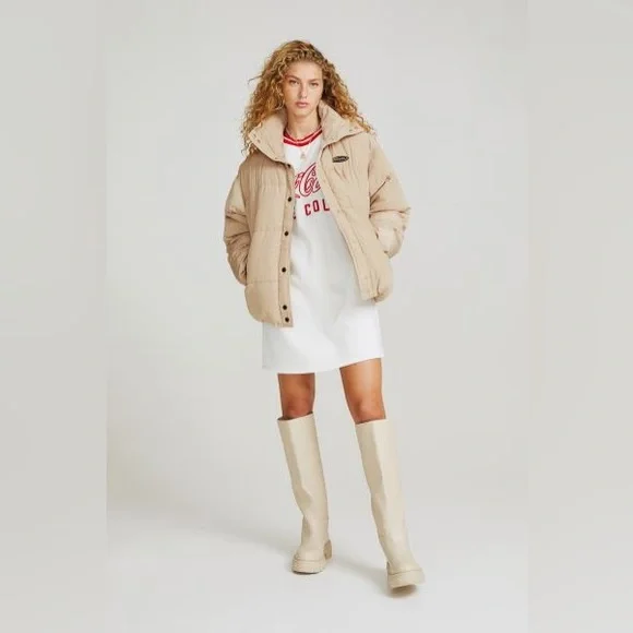 H&M Beige Puffer Jacket - Picture 3 of 10